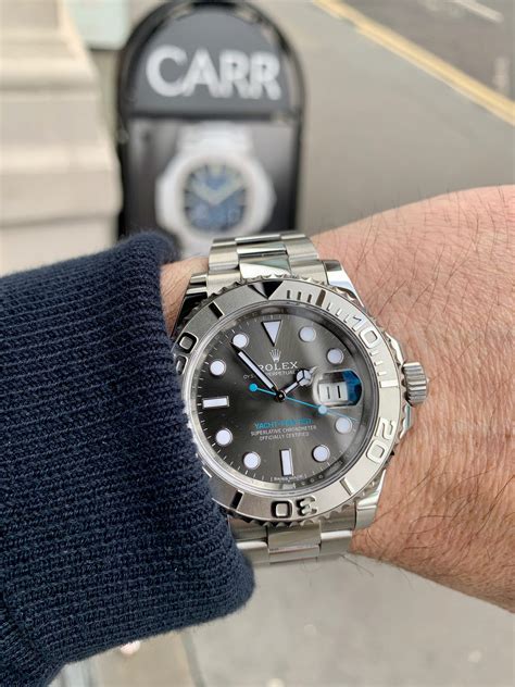 rolex yacht master platinum on wrist|Rolex yachtmaster steel and platinum.